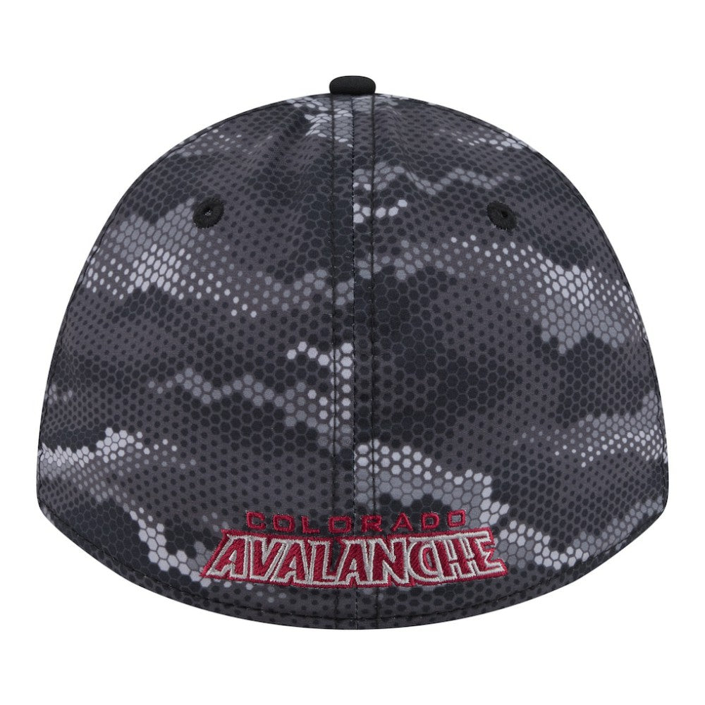 NHL Colorado Avalanche New Era Zero Dark 39THIRTY Flex Hat - Black