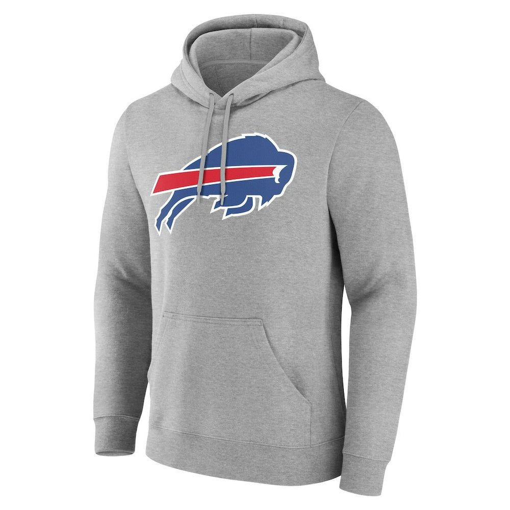 Buffalo Bills Team Authentic Personalized Name & Number Hoodie Gray