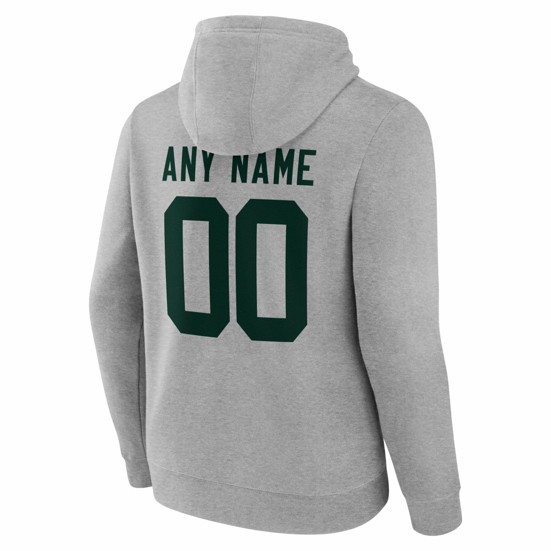 Green Bay Packers Team Authentic Personalized Name & Number Hoodie Gray