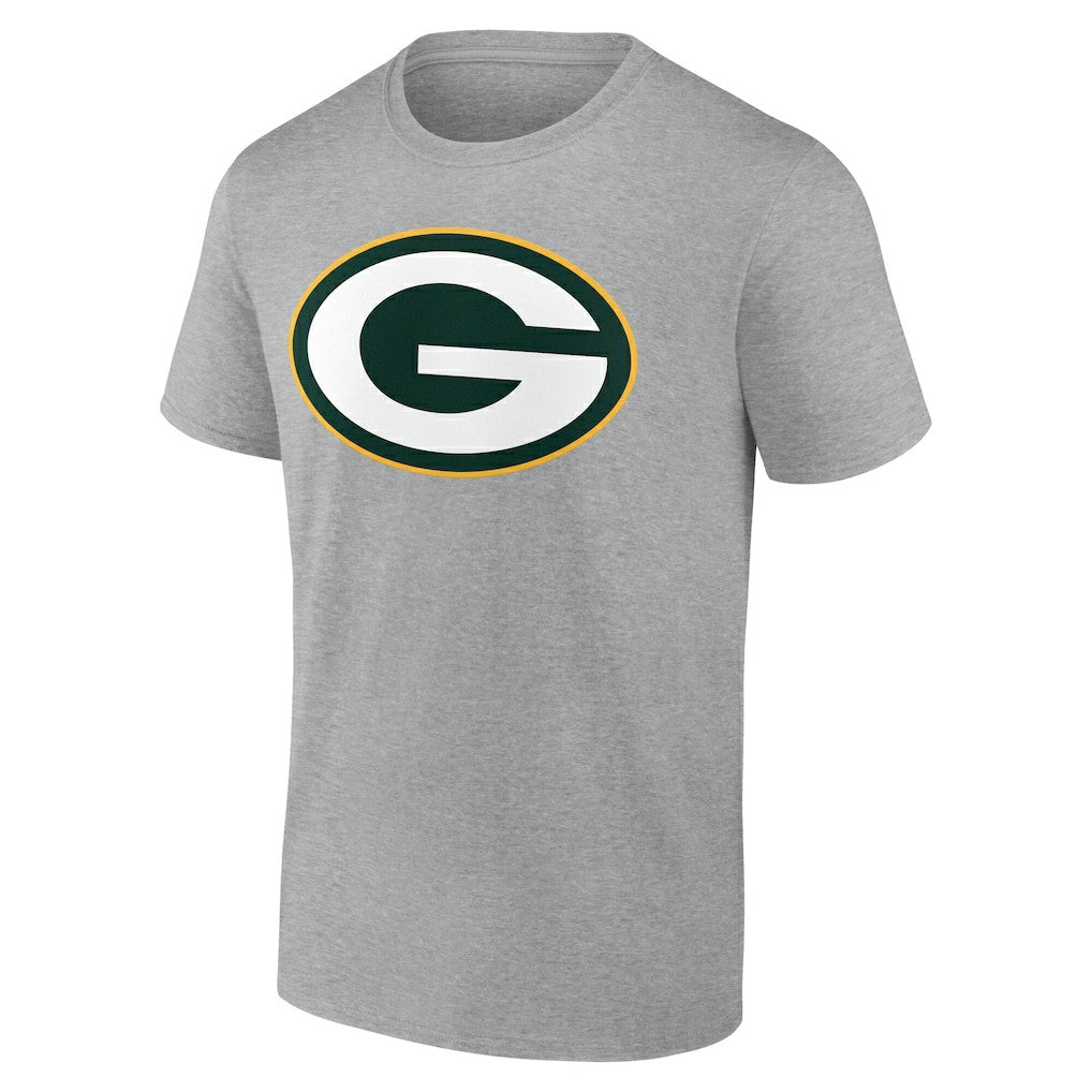 Green Bay Packers Team Authentic Personalized Name & Number T-Shirt Gray