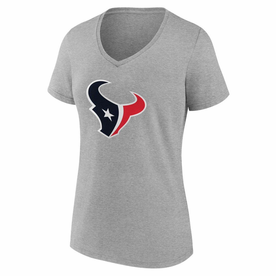 Houston Texans Women's Team Authentic Personalized Name & Number V-Neck T-Shirt Gray