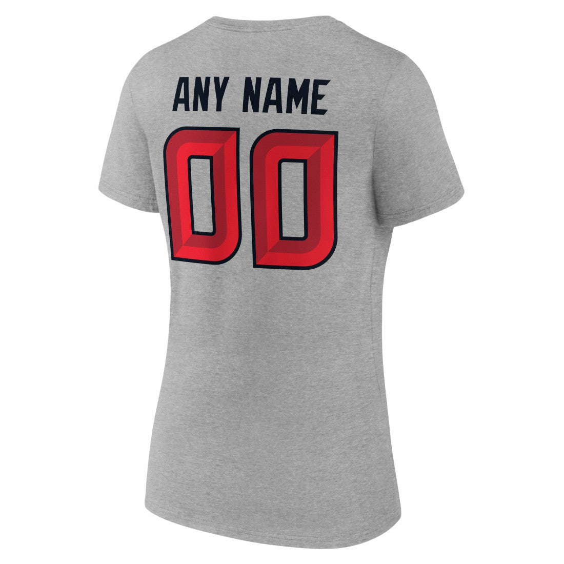 Houston Texans Women's Team Authentic Personalized Name & Number V-Neck T-Shirt Gray