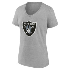 Las Vegas Raiders Women's Team Authentic Personalized Name & Number V-Neck T-Shirt Gray