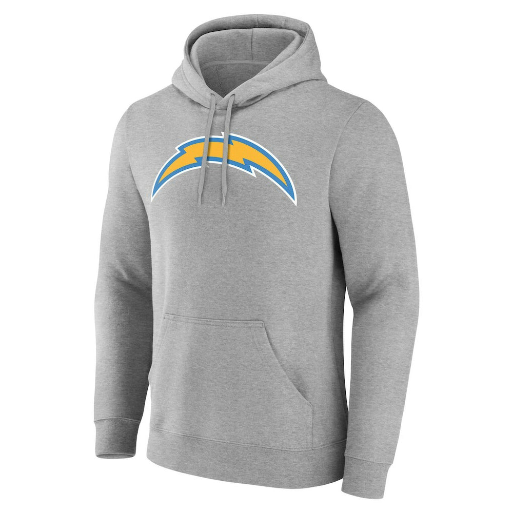 Los Angeles Chargers Team Authentic Personalized Name & Number Hoodie Gray