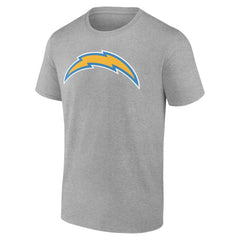 Los Angeles Chargers Team Authentic Personalized Name & Number T-Shirt Gray