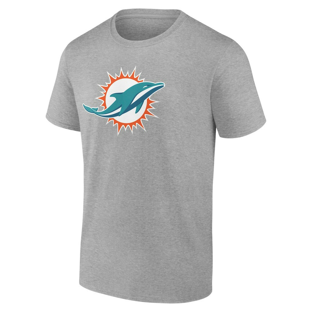 Miami Dolphins Team Authentic Personalized Name & Number T-Shirt Gray