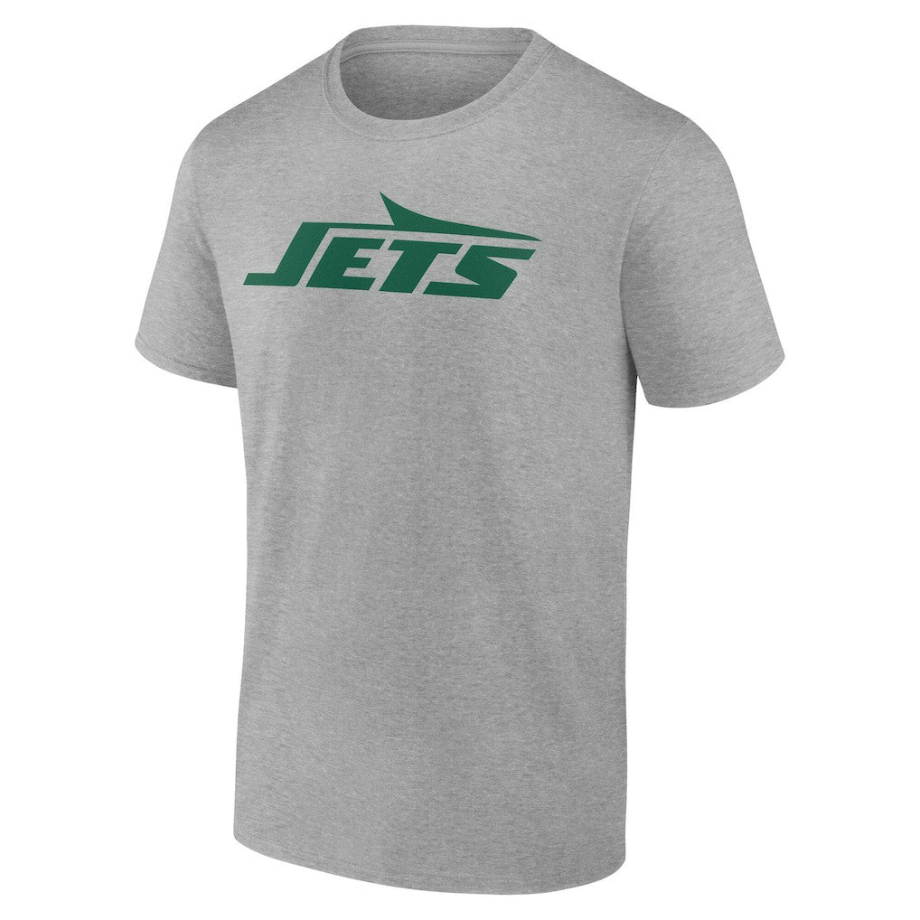 New York Jets Team Authentic Personalized Name & Number T-Shirt Gray