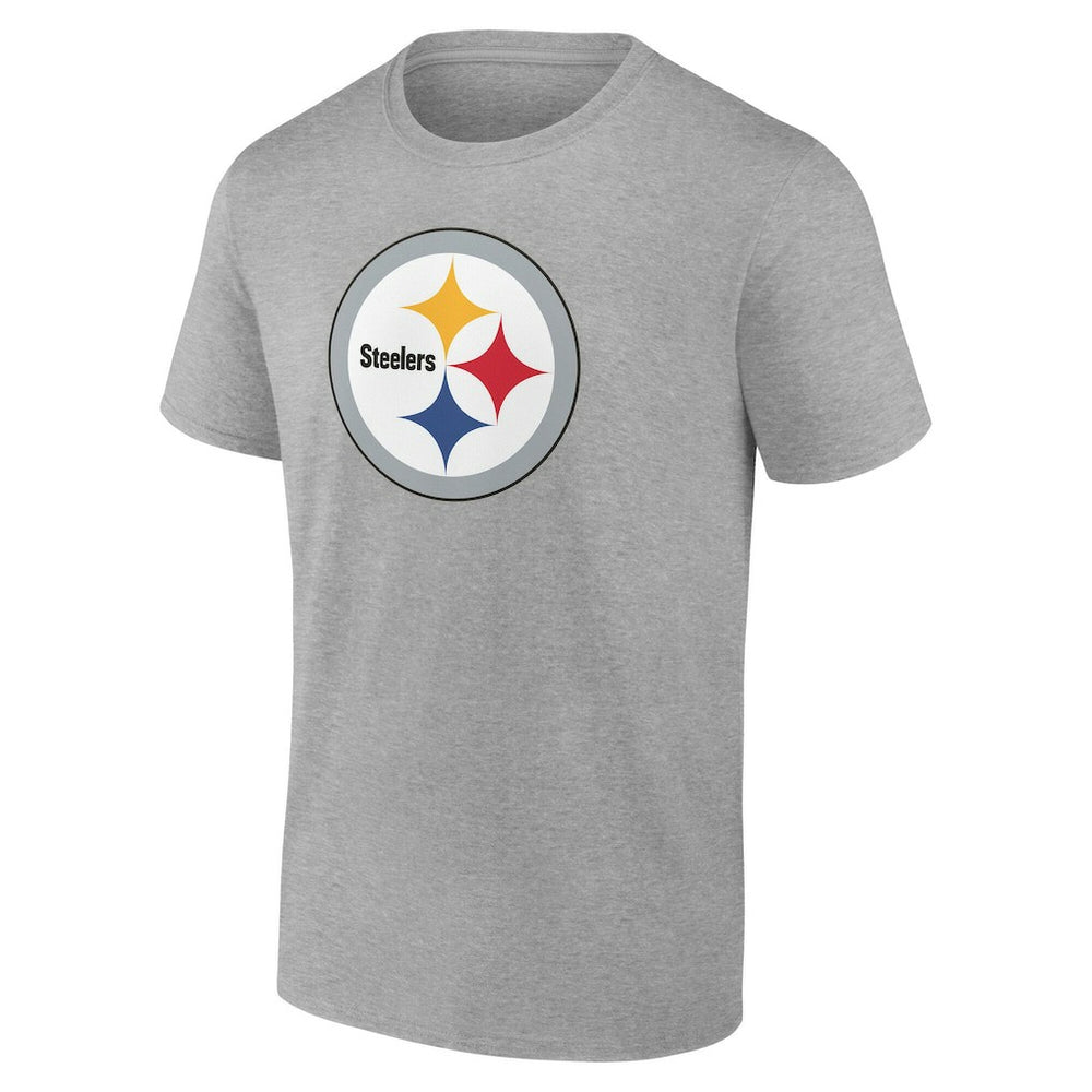 Pittsburgh Steelers Team Authentic Personalized Name & Number T-Shirt Gray