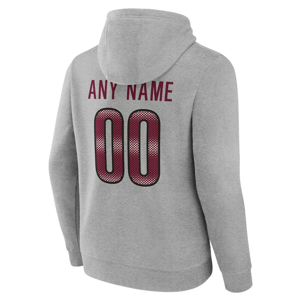 Washington Commanders Team Authentic Personalized Name & Number Hoodie Gray