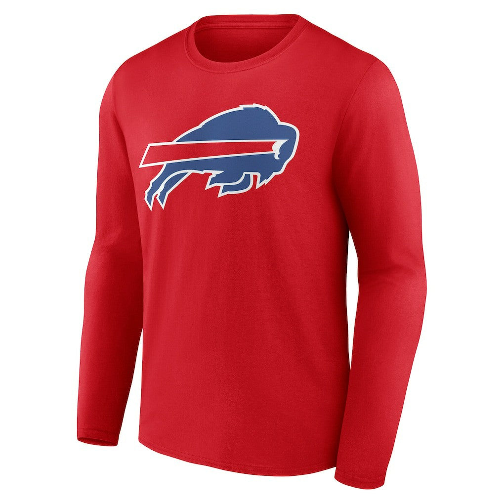 Buffalo Bills Team Authentic Personalized Name & Number Long Sleeve T-Shirt Red
