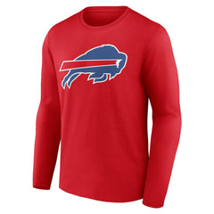 Buffalo Bills Team Authentic Personalized Name & Number Long Sleeve T-Shirt Red