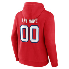 Buffalo Bills Team Authentic Personalized Name & Number Hoodie Red