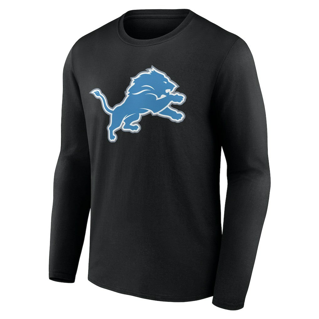Detroit Lions Team Authentic Personalized Name & Number Long Sleeve T-Shirt Black
