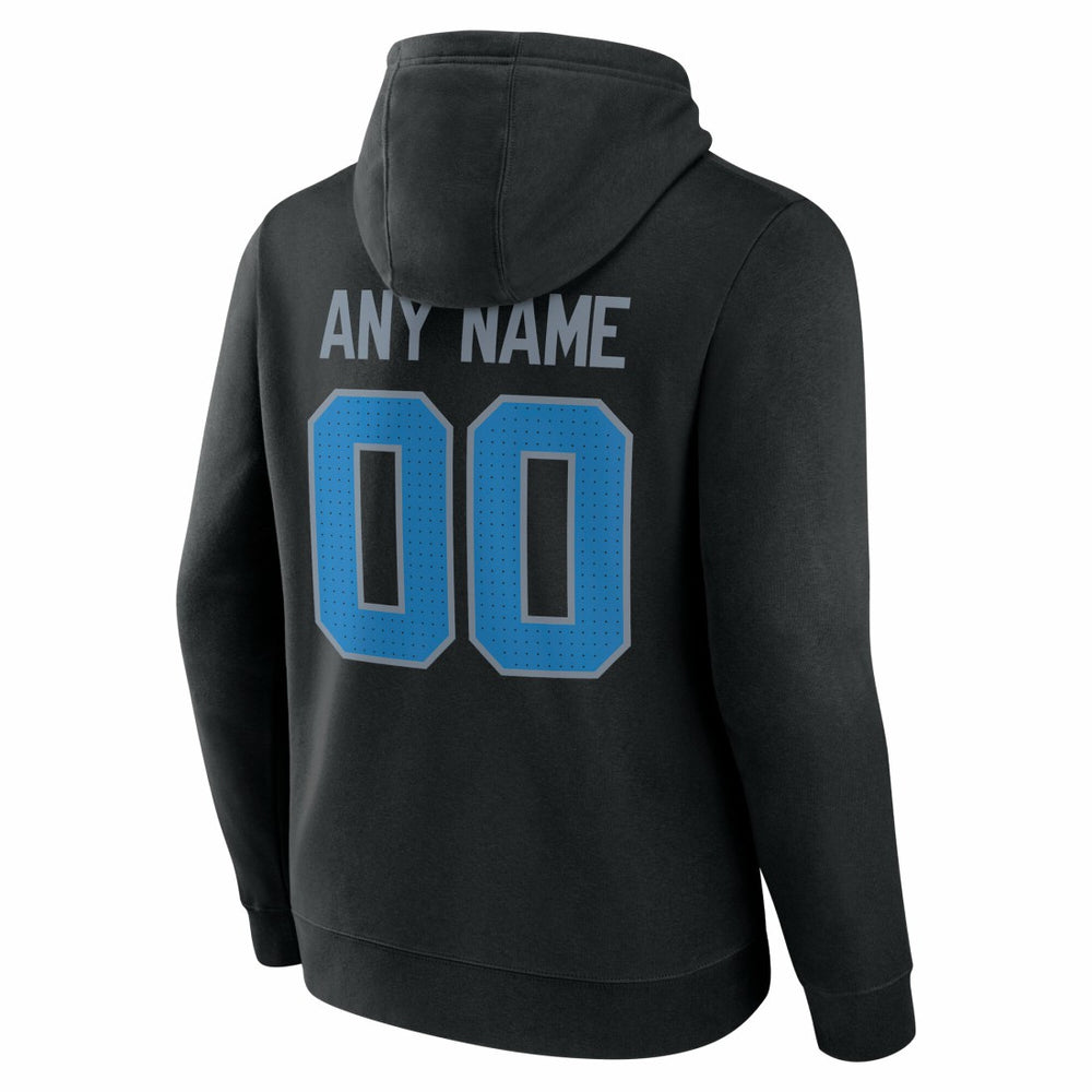 Detroit Lions Team Authentic Personalized Name & Number Hoodie Black