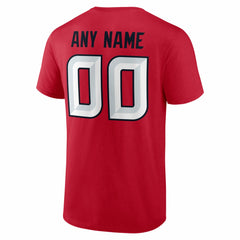 Houston Texans Team Authentic Personalized Name & Number T-Shirt Red