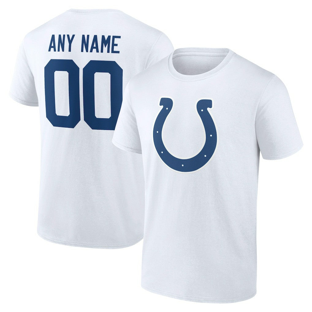 Indianapolis Colts Team Authentic Personalized Name & Number T-Shirt White
