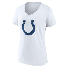 Indianapolis Colts Women's Team Authentic Personalized Name & Number V-Neck T-Shirt White