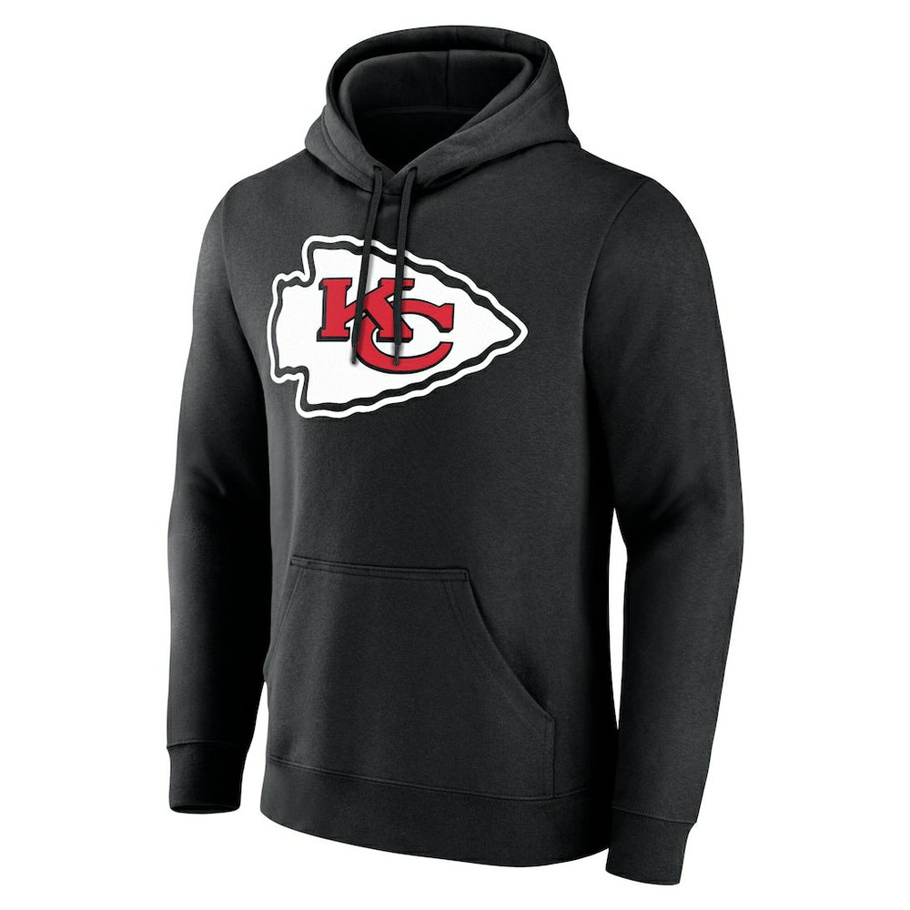 Kansas City Chiefs Team Authentic Personalized Name & Number Hoodie Black