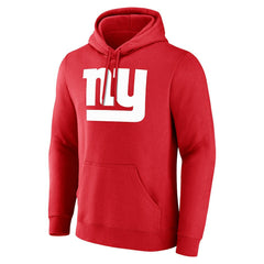 New York Giants Team Authentic Personalized Name & Number Hoodie Red