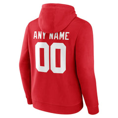 New York Giants Team Authentic Personalized Name & Number Hoodie Red