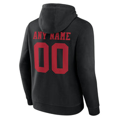 San Francisco 49ers Team Authentic Personalized Name & Number Hoodie Black