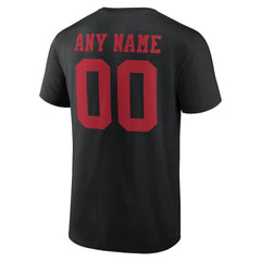 San Francisco 49ers Team Authentic Personalized Name & Number T-Shirt Black