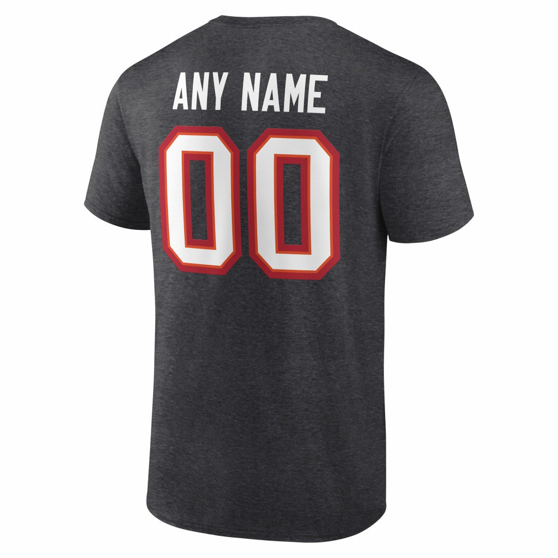 Tampa Bay Buccaneers Team Authentic Personalized Name & Number T-Shirt Charcoal