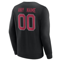 Arizona Cardinals Team Authentic Personalized Name & Number Sweatshirt Black