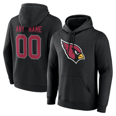 Arizona Cardinals Team Authentic Personalized Name & Number Hoodie Black