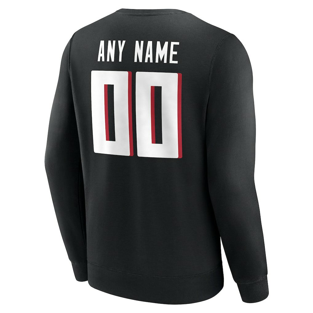 Atlanta Falcons Team Authentic Personalized Name & Number Sweatshirt Black