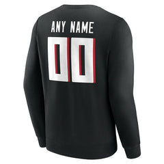 Atlanta Falcons Team Authentic Personalized Name & Number Sweatshirt Black
