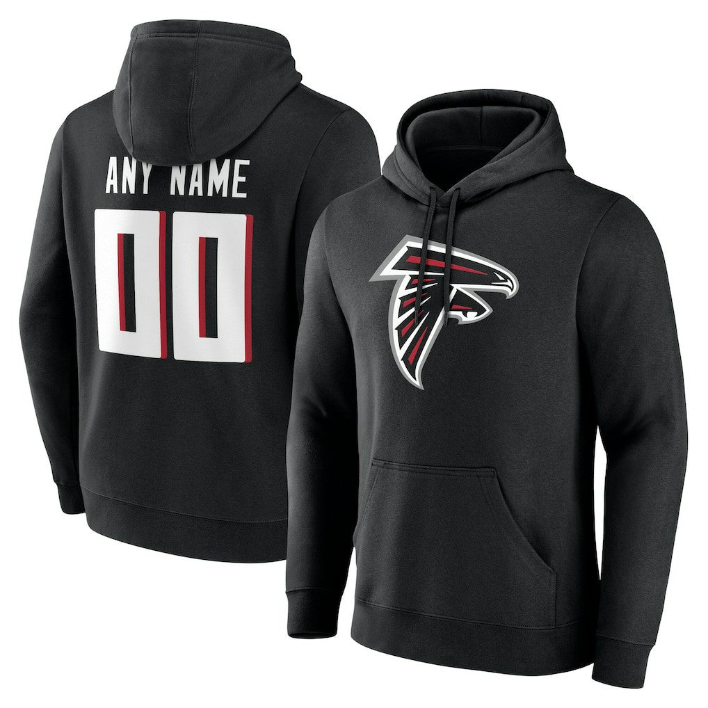 Atlanta Falcons Team Authentic Personalized Name & Number Hoodie Black