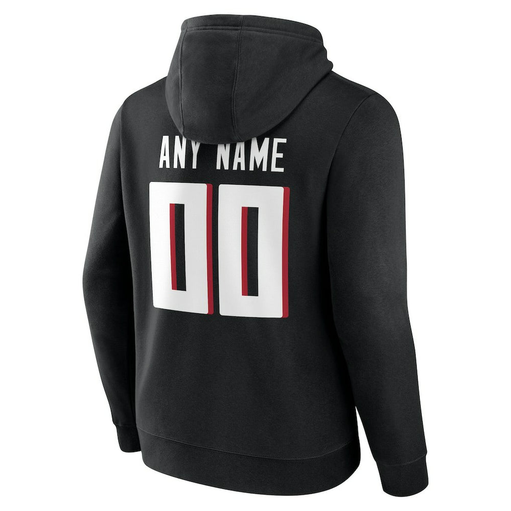 Atlanta Falcons Team Authentic Personalized Name & Number Hoodie Black