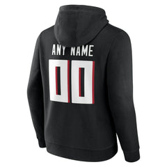 Atlanta Falcons Team Authentic Personalized Name & Number Hoodie Black