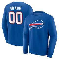 Buffalo Bills Team Authentic Personalized Name & Number Sweatshirt Royal