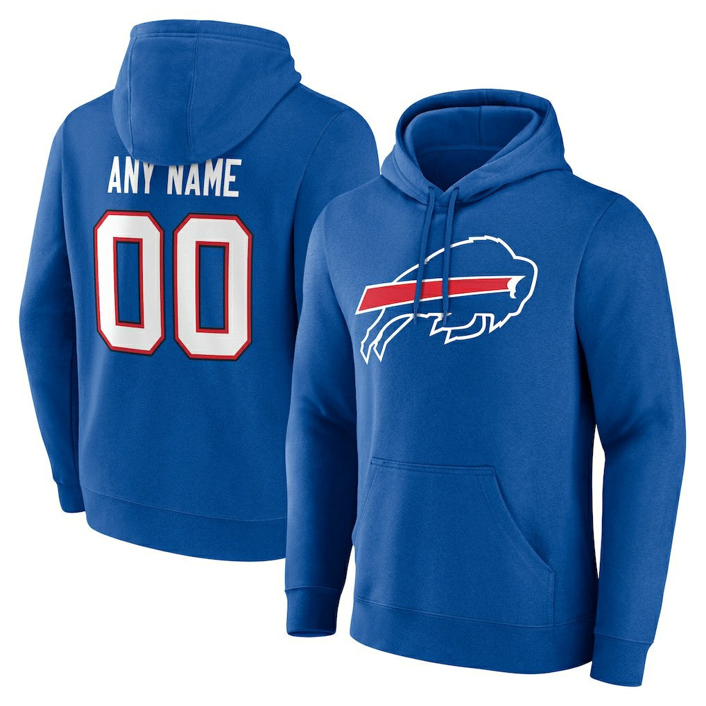 Buffalo Bills Team Authentic Personalized Name & Number Hoodie Royal