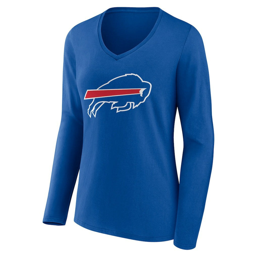 Buffalo Bills Women's Team Authentic Personalized Name & Number Long Sleeve V-Neck T-Shirt Royal