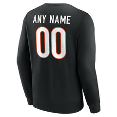 Cincinnati Bengals Team Authentic Personalized Name & Number Sweatshirt Black