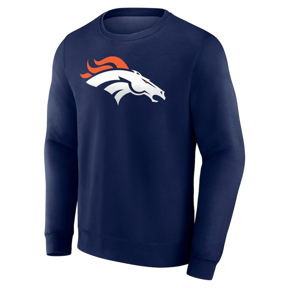 Denver Broncos Team Authentic Personalized Name & Number Sweatshirt Navy