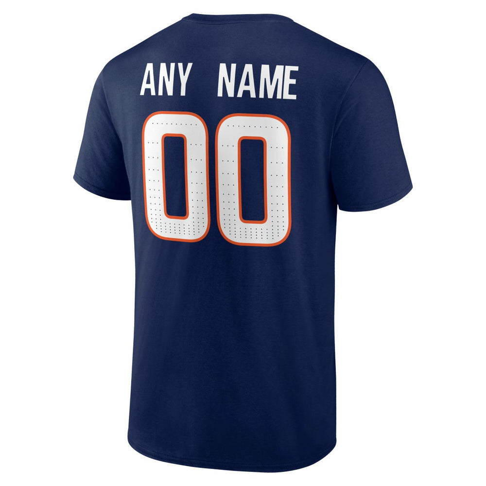 Denver Broncos Team Authentic Personalized Name & Number T-Shirt Navy