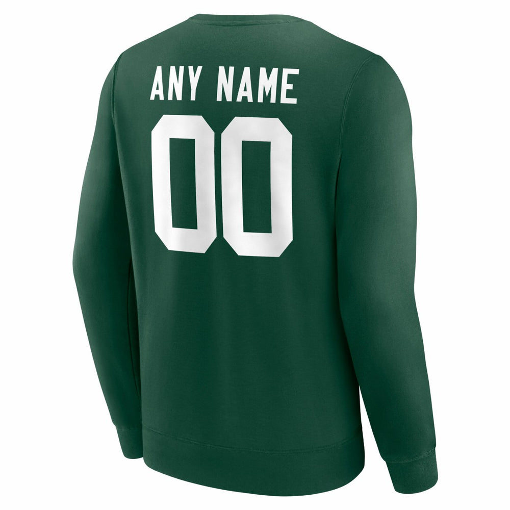 Green Bay Packers Team Authentic Personalized Name & Number Sweatshirt Green