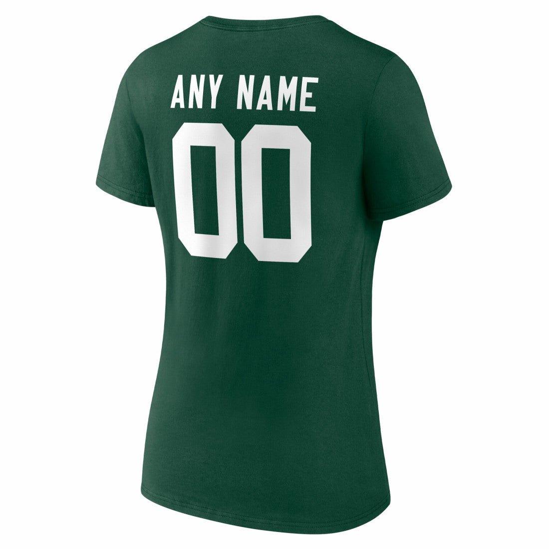 Green Bay Packers Women's Team Authentic Personalized Name & Number V-Neck T-Shirt Green
