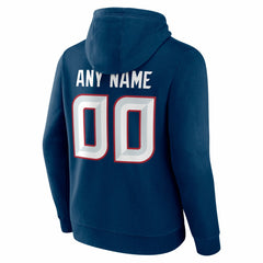 Houston Texans Team Authentic Personalized Name & Number Hoodie Navy