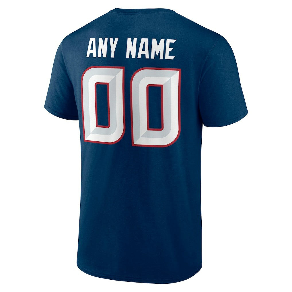 Houston Texans Team Authentic Personalized Name & Number T-Shirt Navy