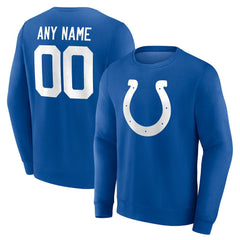 Indianapolis Colts Team Authentic Personalized Name & Number Sweatshirt Royal