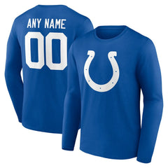 Indianapolis Colts Team Authentic Personalized Name & Number Long Sleeve T-Shirt Royal
