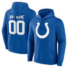 Indianapolis Colts Team Authentic Personalized Name & Number Hoodie Royal