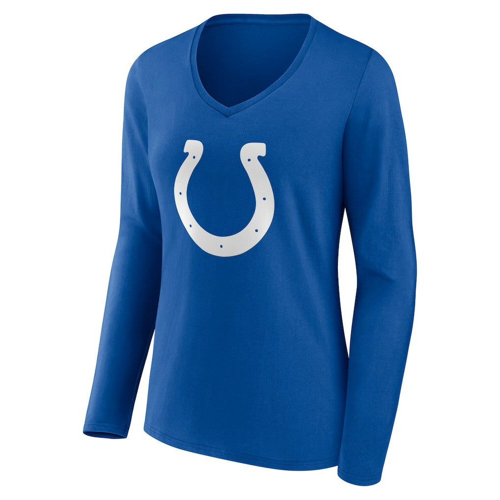 Indianapolis Colts Women's Team Authentic Personalized Name & Number Long Sleeve V-Neck T-Shirt Royal