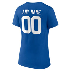 Indianapolis Colts Women's Team Authentic Personalized Name & Number V-Neck T-Shirt Royal