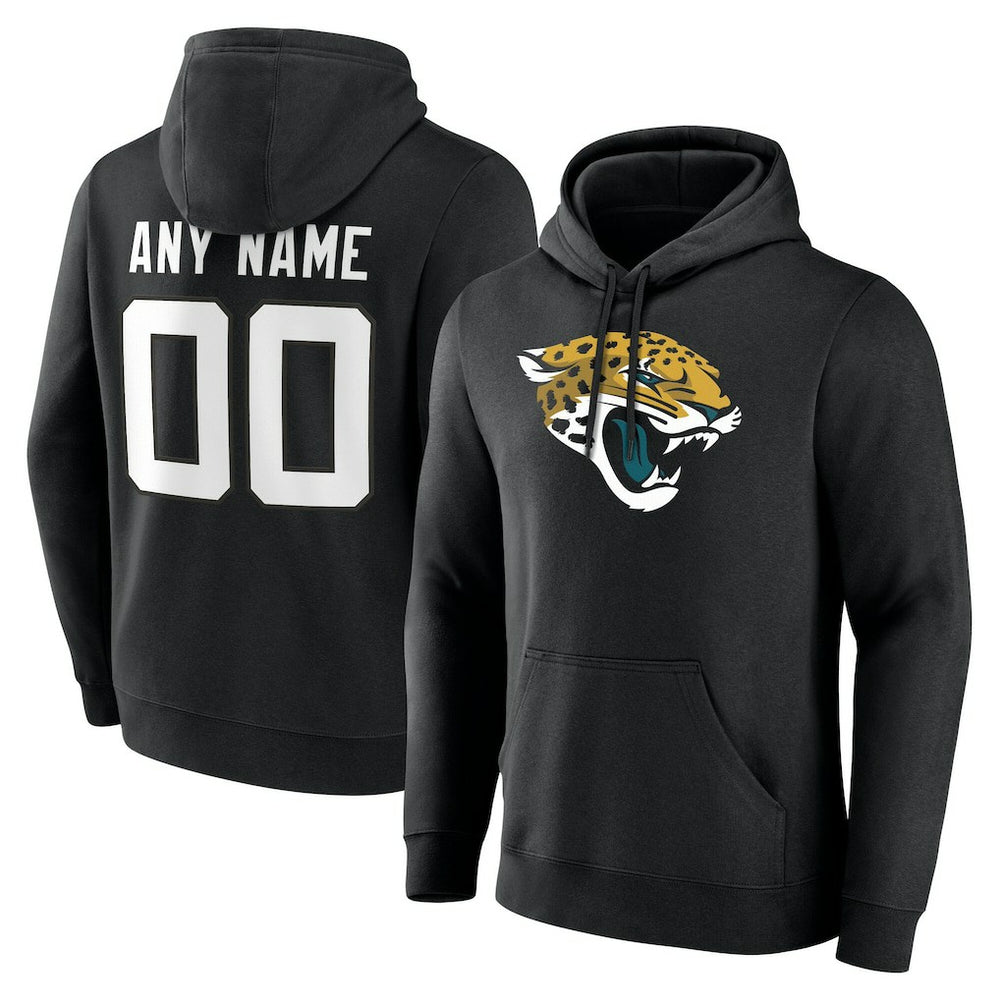 Jacksonville Jaguars Team Authentic Personalized Name & Number Hoodie Black